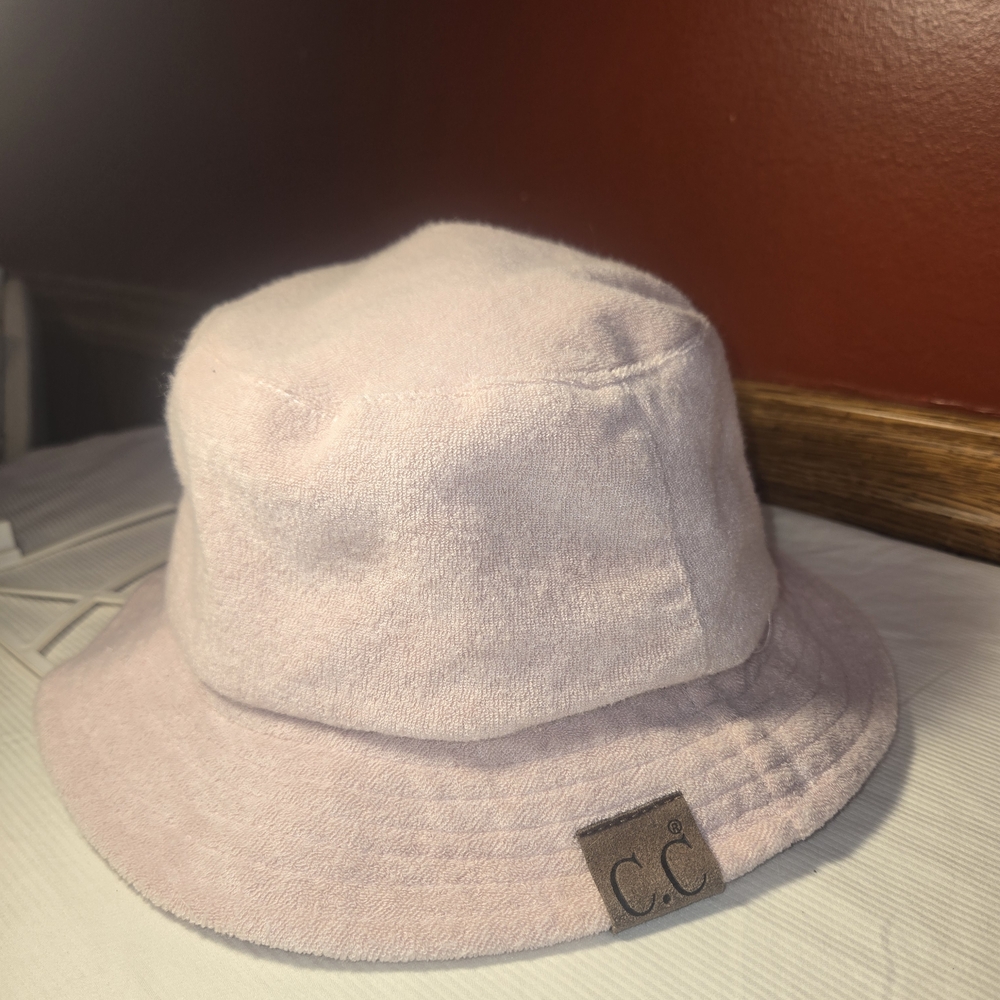 CC Pink Terry Cloth Bucket Hat Kids One Size NWOT